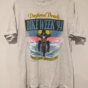 Vintage Jerzees 1994 Daytona Bike Week Tee Shirt Large